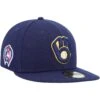 Men's Milwaukee Brewers New Era Navy 9/11 Memorial Side Patch 59FIFTY Fitted Hat -BigLeagueCaps Store 11 memorial side patch 59fifty fitted hat pi4402000 altimages ff 4402947 636c724eecd51b5131c8alt1 full