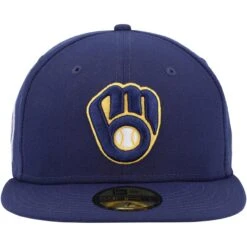 Men's Milwaukee Brewers New Era Navy 9/11 Memorial Side Patch 59FIFTY Fitted Hat -BigLeagueCaps Store 11 memorial side patch 59fifty fitted hat pi4402000 altimages ff 4402947 636c724eecd51b5131c8alt2 full