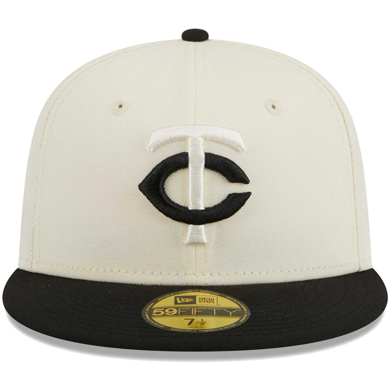 Men's Minnesota Twins New Era Stone/Black Chrome 59FIFTY Fitted Hat 4 Men's Minnesota Twins New Era Stone/Black Chrome 59FIFTY Fitted Hat - Image 2