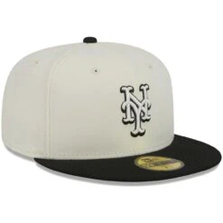 Men's New York Mets New Era Stone/Black Chrome 59FIFTY Fitted Hat -BigLeagueCaps Store black new york mets chrome 59fifty fitted hat ss5 p 200013219pv 3u 5csbi9tuxptyqs1g0r2nv bamtxkirsci552gsbcam