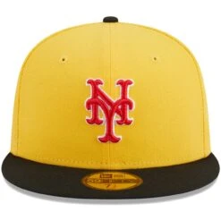 Men's New York Mets New Era Yellow/Black Grilled 59FIFTY Fitted Hat -BigLeagueCaps Store black new york mets grilled 59fifty fitted hat ss5 p 200006676pv 2u ox7slmcl8agyjgt5m905v qteunzs4qlpuc5mtterb
