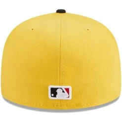 Men's New York Mets New Era Yellow/Black Grilled 59FIFTY Fitted Hat -BigLeagueCaps Store black new york mets grilled 59fifty fitted hat ss5 p 200006676pv 4u ox7slmcl8agyjgt5m905v bg44udpi9se3dafy6ksl