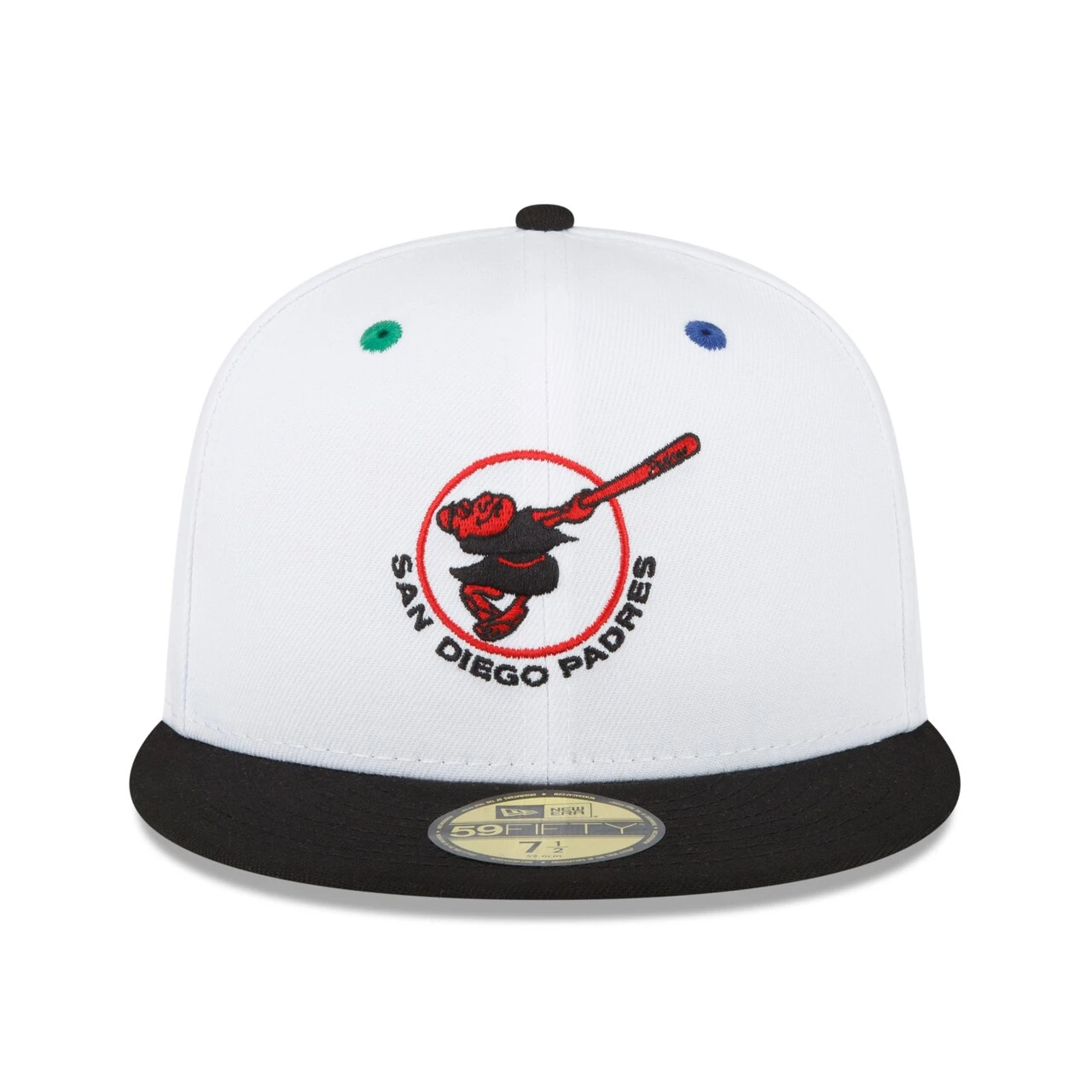 Men's San Diego Padres New Era White/Black 25th Anniversary Primary Eye 59FIFTY Fitted Hat 4 Men's San Diego Padres New Era White/Black 25th Anniversary Primary Eye 59FIFTY Fitted Hat - Image 2