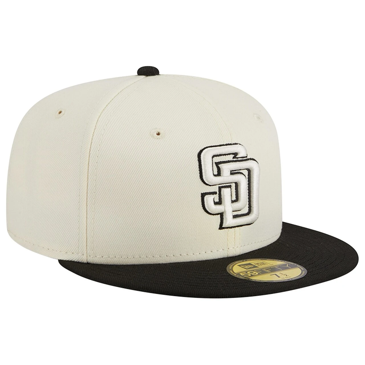 Men's San Diego Padres New Era Stone/Black Chrome 59FIFTY Fitted Hat 5 Men's San Diego Padres New Era Stone/Black Chrome 59FIFTY Fitted Hat - Image 3