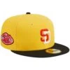 Men's San Diego Padres New Era Yellow/Black Grilled 59FIFTY Fitted Hat -BigLeagueCaps Store black san diego padres grilled 59fifty fitted hat ss5 p 200006681pv 1u jog9qazxnrieeackttcsv sdmrd1mpjv4sfhv0sthq