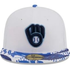 Men's Milwaukee Brewers New Era White/Blue Flamingo 59FIFTY Fitted Hat -BigLeagueCaps Store blue milwaukee brewers flamingo 59fifty fitted hat ss5 p 200016133pv 2u jhhmhwbhpg49ukgomsuuv efpbhk9a3iijfqttk6bm