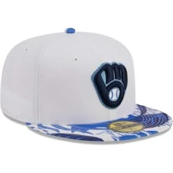 Men's Milwaukee Brewers New Era White/Blue Flamingo 59FIFTY Fitted Hat -BigLeagueCaps Store blue milwaukee brewers flamingo 59fifty fitted hat ss5 p 200016133pv 3u jhhmhwbhpg49ukgomsuuv lodoy0ltujiihb32ktr9