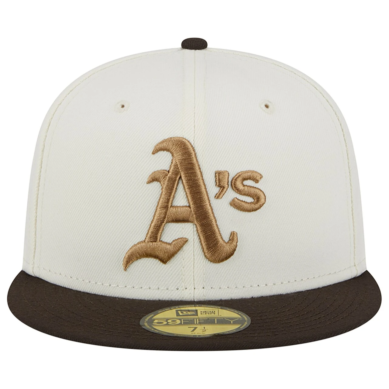 Men's Oakland Athletics New Era White/Brown 1973 World Series 59FIFTY Fitted Hat 3 Men's Oakland Athletics New Era White/Brown 1973 World Series 59FIFTY Fitted Hat - Image 2