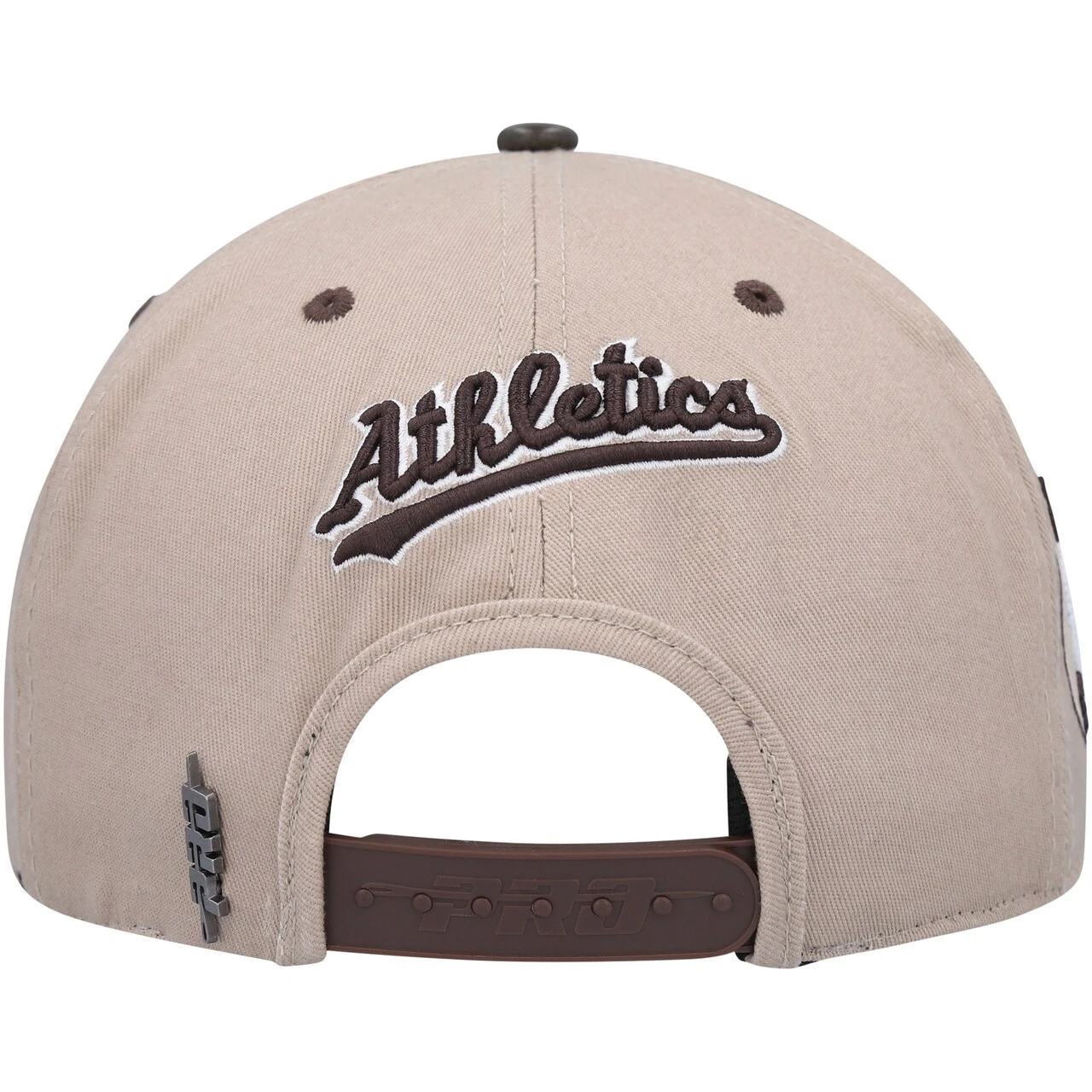 Men's Oakland Athletics Pro Standard White/Brown Chocolate Ice Cream Drip Snapback Hat 6 Men's Oakland Athletics Pro Standard White/Brown Chocolate Ice Cream Drip Snapback Hat - Image 4