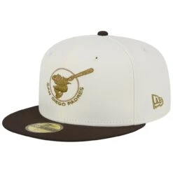 Men's San Diego Padres New Era White/Brown 25th Team Anniversary 59FIFTY Fitted Hat -BigLeagueCaps Store brown san diego padres 25th team anniversary 59fifty fitted hat ss5 p 200006627pv 3u ninrzje4btccc9vzwohdv 0t3mlcmglfpxdrifcanl