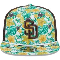 Men's San Diego Padres New Era White/Brown Tropic Floral Golfer Snapback Hat -BigLeagueCaps Store brown san diego padres tropic floral golfer snapback hat ss5 p 200012987pv 2u njzswzht6inms4cdpfiqv 5adiempwkvpacb7mrn4s