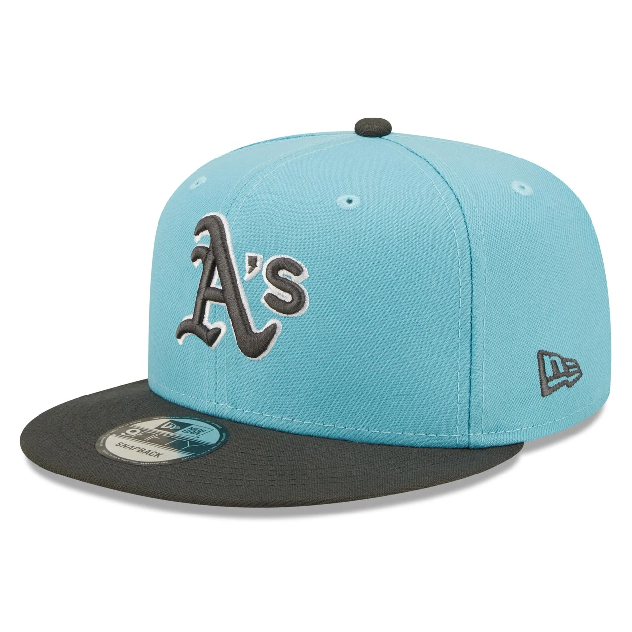 Men's Oakland Athletics New Era Light Blue/Charcoal Color Pack Two-Tone 9FIFTY Snapback Hat