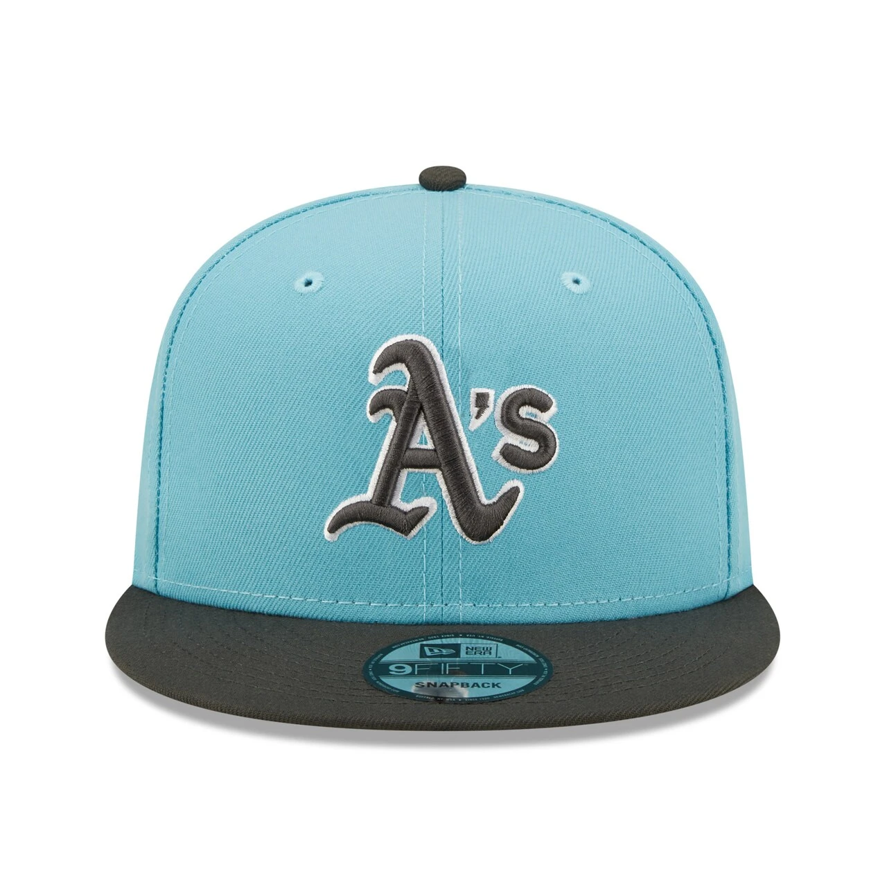 Men's Oakland Athletics New Era Light Blue/Charcoal Color Pack Two-Tone 9FIFTY Snapback Hat - Image 2
