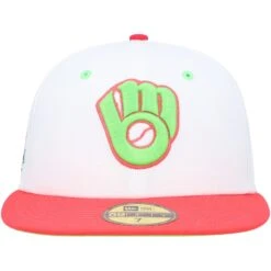Men's Milwaukee Brewers New Era White/Coral County Stadium Strawberry Lolli 59FIFTY Fitted Hat -BigLeagueCaps Store coral milwaukee brewers county stadium strawberry lolli 59fifty fitted hat ss5 p 4770960pv 2u trmux4n4xxkkpqjj6rlcv yvw80q1adekyoybhbumg