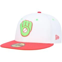 Men's Milwaukee Brewers New Era White/Coral County Stadium Strawberry Lolli 59FIFTY Fitted Hat -BigLeagueCaps Store coral milwaukee brewers county stadium strawberry lolli 59fifty fitted hat ss5 p 4770960pv 3u trmux4n4xxkkpqjj6rlcv 8imutpetfp2ypjerjl8b