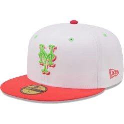 Men's New York Mets New Era White/Coral 40th Anniversary Strawberry Lolli 59FIFTY Fitted Hat -BigLeagueCaps Store coral new york mets 40th anniversary strawberry lolli 59fifty fitted hat ss5 p 4770962pv 3u ifq8brdx7owgp7l8fyekv qydm8bsu7q0d7s1qxo0c