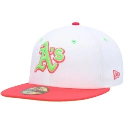 Men's Oakland Athletics New Era White/Coral 40th Anniversary Strawberry Lolli 59FIFTY Fitted Hat -BigLeagueCaps Store coral oakland athletics 40th anniversary strawberry lolli 59fifty fitted hat ss5 p 4770964pv 3u og1khq8biz5phd90gpcgv nprmcwytgaag0jiblwaw