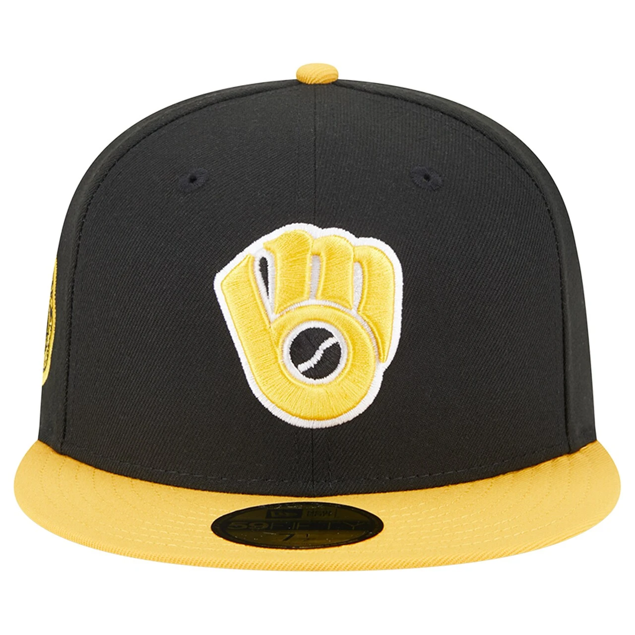 Men's Milwaukee Brewers New Era Black/Gold 59FIFTY Fitted Hat 4 Men's Milwaukee Brewers New Era Black/Gold 59FIFTY Fitted Hat - Image 2