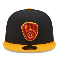 Men's Milwaukee Brewers New Era Navy/Gold Primary Logo 59FIFTY Fitted Hat -BigLeagueCaps Store gold milwaukee brewers primary logo 59fifty fitted hat ss5 p 4937482pv 2u 12pwj0rsd9dxktxt4kjjv vcs74myjwlemys12dnd2
