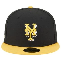 Men's New York Mets New Era Black/Gold 59FIFTY Fitted Hat -BigLeagueCaps Store gold new york mets 59fifty fitted hat ss5 p 200015981pv 2u xian6rimm0ich9wcfiszv wauhzoy9ls8ecssr5zlc