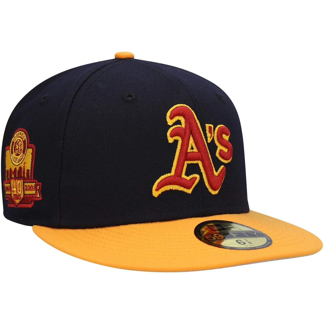 Men's Oakland Athletics New Era Navy/Gold Primary Logo 59FIFTY Fitted Hat 3 Men's Oakland Athletics New Era Navy/Gold Primary Logo 59FIFTY Fitted Hat