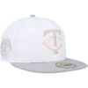 Men's Minnesota Twins New Era White/Gray 50th Anniversary Side Patch Peach Undervisor 59FIFTY Fitted Hat -BigLeagueCaps Store gray minnesota twins 50th anniversary side patch peach undervisor 59fifty fitted hat ss5 p 4596885pv 1u bacxdcuunjgsp82yc9l7v p6ofjyekrvs0x4q4lxrc