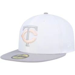 Men's Minnesota Twins New Era White/Gray 50th Anniversary Side Patch Peach Undervisor 59FIFTY Fitted Hat -BigLeagueCaps Store gray minnesota twins 50th anniversary side patch peach undervisor 59fifty fitted hat ss5 p 4596885pv 3u bacxdcuunjgsp82yc9l7v pdk6bbdd4ml6xmpke7wf
