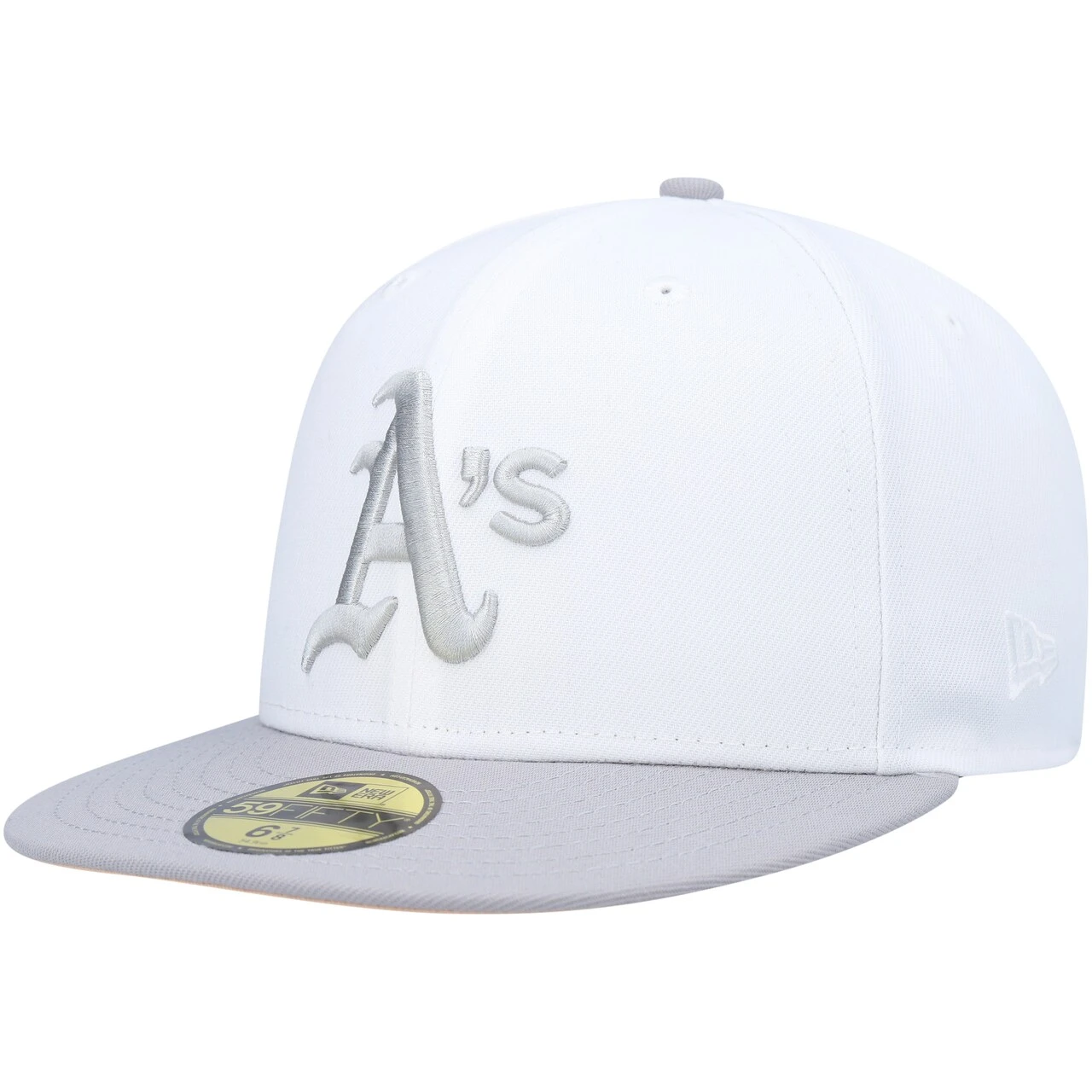 Men's Oakland Athletics New Era White/Gray 1972 World Series Side Patch Undervisor 59FIFTY Fitted Hat 5 Men's Oakland Athletics New Era White/Gray 1972 World Series Side Patch Undervisor 59FIFTY Fitted Hat - Image 3