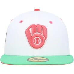 Men's Milwaukee Brewers New Era White/Green 1982 World Series Watermelon Lolli 59FIFTY Fitted Hat -BigLeagueCaps Store green milwaukee brewers 1982 world series watermelon lolli 59fifty fitted hat ss5 p 4784157pv 2u ntvmegziiivbk3s11jkgv 4zgnp8g4eltn9xlubvie