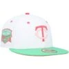 Men's Minnesota Twins New Era White/Green Final Season At HHH Metrodome Watermelon Lolli 59FIFTY Fitted Hat -BigLeagueCaps Store green minnesota twins final season at hhh metrodome watermelon lolli 59fifty fitted hat ss5 p 4784158pv 1u bbem55p3rtdlgzwr8rvnv gyynlnivp0apabldpqi1