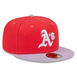 Men's Oakland Athletics New Era Red/Lavender Spring Color Two-Tone 59FIFTY Fitted Hat -BigLeagueCaps Store lavender oakland athletics spring color two tone 59fifty fitted hat ss5 p 5000253pv 3u 6qjbgu9744dz5yjqjz7hv ppkwy1grgqfjbxc8nqjh