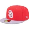 Men's San Diego Padres New Era Red/Lavender Spring Color Two-Tone 59FIFTY Fitted Hat -BigLeagueCaps Store lavender san diego padres spring color two tone 59fifty fitted hat ss5 p 5000261pv 1u ycvpthyq40nbwnodmrruv fyr0cvuvk8flgp62cpqb