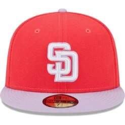 Men's San Diego Padres New Era Red/Lavender Spring Color Two-Tone 59FIFTY Fitted Hat -BigLeagueCaps Store lavender san diego padres spring color two tone 59fifty fitted hat ss5 p 5000261pv 2u ycvpthyq40nbwnodmrruv 4hdhqtuctrogkbvs1yka