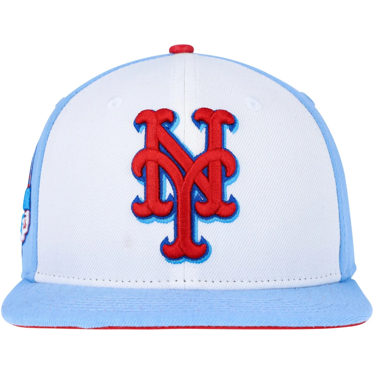 Men's New York Mets Pro Standard White/Light Blue Blue Raspberry Ice Cream Drip Snapback Hat 4 Men's New York Mets Pro Standard White/Light Blue Blue Raspberry Ice Cream Drip Snapback Hat - Image 2