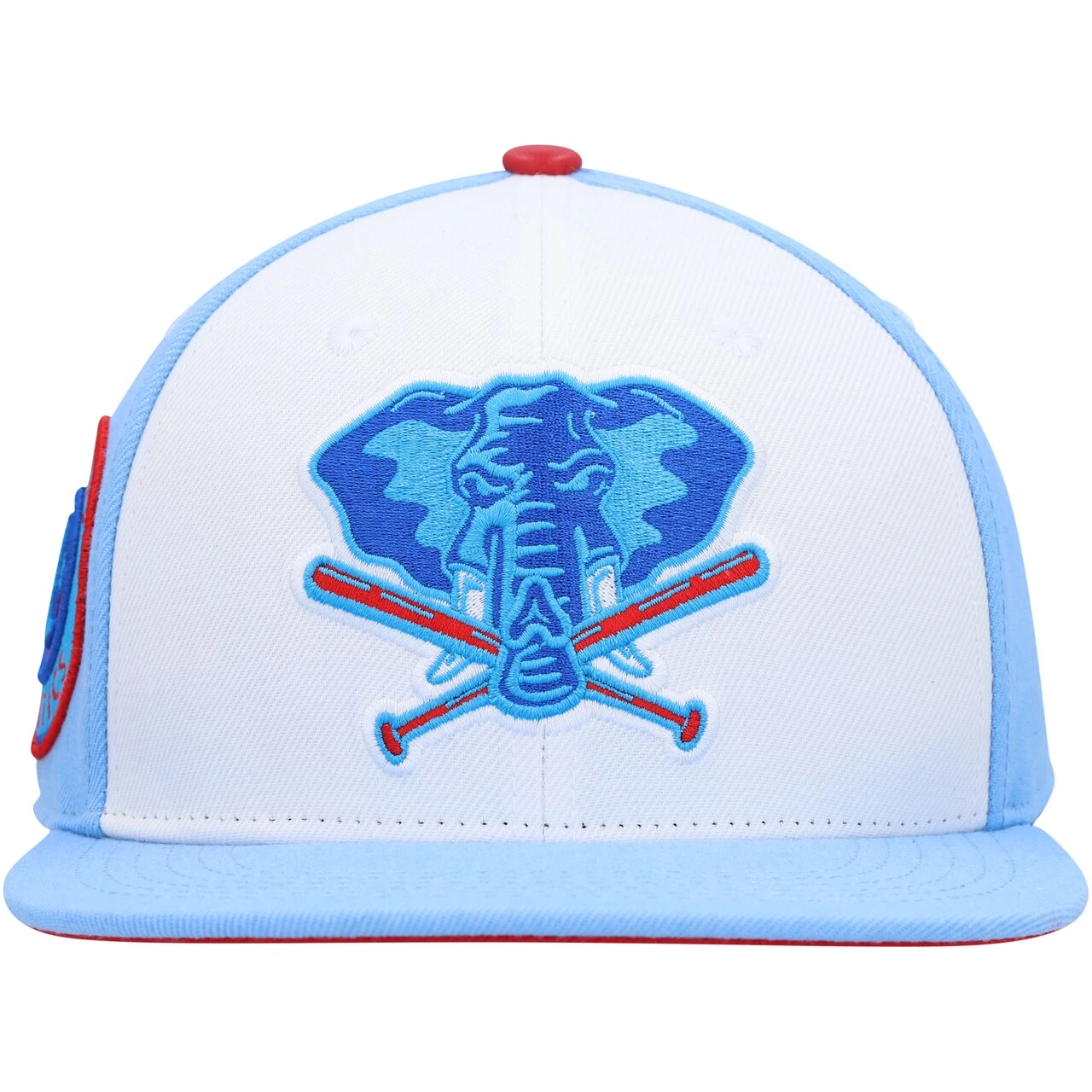 Men's Oakland Athletics Pro Standard White/Light Blue Blue Raspberry Ice Cream Drip Snapback Hat 4 Men's Oakland Athletics Pro Standard White/Light Blue Blue Raspberry Ice Cream Drip Snapback Hat - Image 2