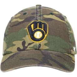 Men's Milwaukee Brewers '47 Camo Team Clean Up Adjustable Hat -BigLeagueCaps Store mens 47 camo milwaukee brewers team clean up adjustable hat pi4113000 altimages ff 4113827 504cb5e72442251c8a93alt2 full