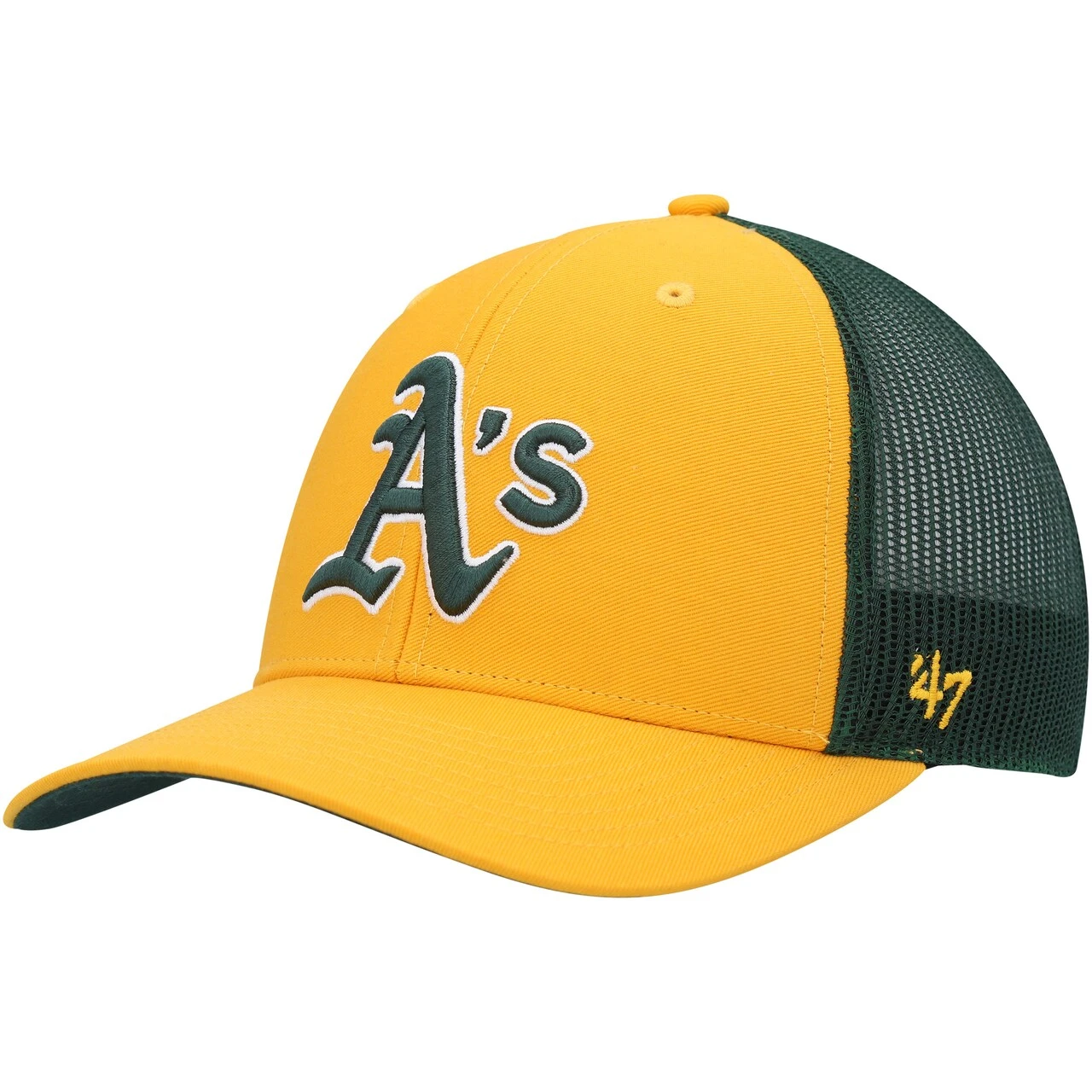 Men's Oakland Athletics '47 Gold Secondary Trucker Snapback Hat 3 Men's Oakland Athletics '47 Gold Secondary Trucker Snapback Hat