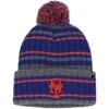 Men's New York Mets '47 Gray Rexford Cuffed Knit Hat With Pom -BigLeagueCaps Store mens 47 gray new york mets rexford cuffed knit hat with pom pi4617000 altimages ff 4617928 77c56954529feedaf403alt1 full