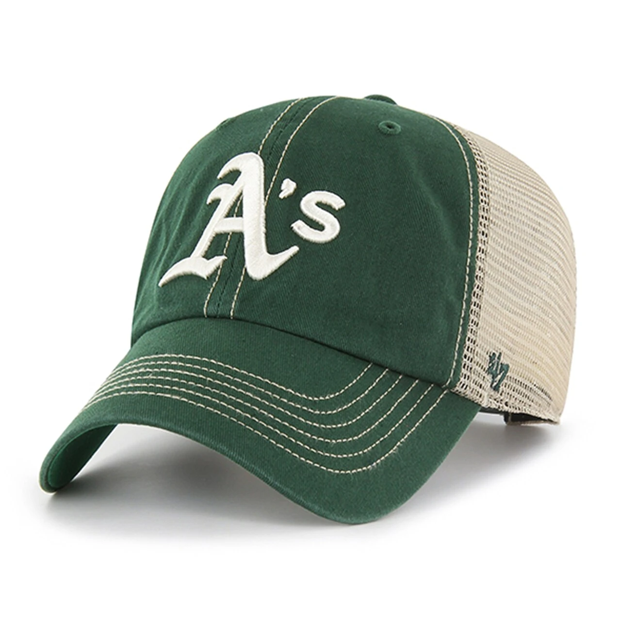 Men's Oakland Athletics '47 Green Trawler Clean Up Trucker Hat 3 Men's Oakland Athletics '47 Green Trawler Clean Up Trucker Hat