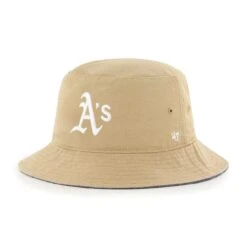 Men's Oakland Athletics '47 Khaki Chambray Ballpark Bucket Hat