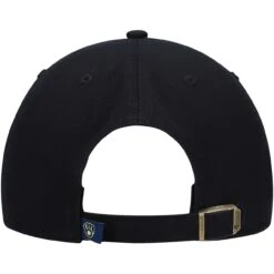 Men's Milwaukee Brewers '47 Black On Black Logo Clean Up Adjustable Hat -BigLeagueCaps Store mens 47 milwaukee brewers black on black logo clean up adjustable hat pi4701000 altimages ff 4701682 c2dc870441781928ea3dalt4 full