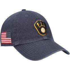 Men's Milwaukee Brewers '47 Navy Heritage Clean Up Adjustable Hat -BigLeagueCaps Store mens 47 navy milwaukee brewers heritage clean up adjustable hat pi3881000 altimages ff 3881860 9f4d0d7809c151d71a1aalt3 full