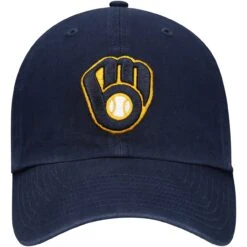 Men's Milwaukee Brewers '47 Navy Home Clean Up Adjustable Hat -BigLeagueCaps Store mens 47 navy milwaukee brewers home clean up adjustable hat pi3872000 altimages ff 3872414 e48b3e88609f7648c2efalt2 full