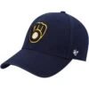 Men's Milwaukee Brewers '47 Navy Legend MVP Logo Adjustable Hat -BigLeagueCaps Store mens 47 navy milwaukee brewers legend mvp logo adjustable hat pi4311000 altimages ff 4311871 e43cf94a149b152c0f38alt1 full