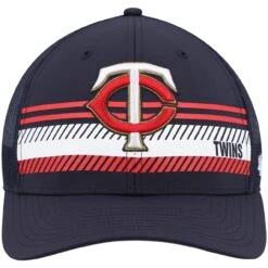 Men's Minnesota Twins '47 Navy Cumberland Trucker Snapback Hat -BigLeagueCaps Store mens 47 navy minnesota twins cumberland trucker snapback hat pi4710000 altimages ff 4710527 e186d6da47b8f7139532alt2 full