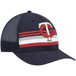 Men's Minnesota Twins '47 Navy Cumberland Trucker Snapback Hat -BigLeagueCaps Store mens 47 navy minnesota twins cumberland trucker snapback hat pi4710000 altimages ff 4710527 e186d6da47b8f7139532alt3 full