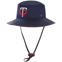 Men's Minnesota Twins '47 Navy Panama Pail Bucket Hat