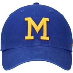 Men's Milwaukee Brewers '47 Royal 1970 Logo Cooperstown Collection Clean Up Adjustable Hat -BigLeagueCaps Store mens 47 royal milwaukee brewers 1970 logo cooperstown collection clean up adjustable hat pi3872000 altimages ff 3872958 a1164e7e0561916b7671alt2 full