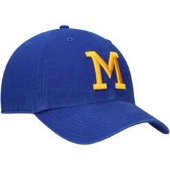 Men's Milwaukee Brewers '47 Royal 1970 Logo Cooperstown Collection Clean Up Adjustable Hat -BigLeagueCaps Store mens 47 royal milwaukee brewers 1970 logo cooperstown collection clean up adjustable hat pi3872000 altimages ff 3872958 a1164e7e0561916b7671alt3 full