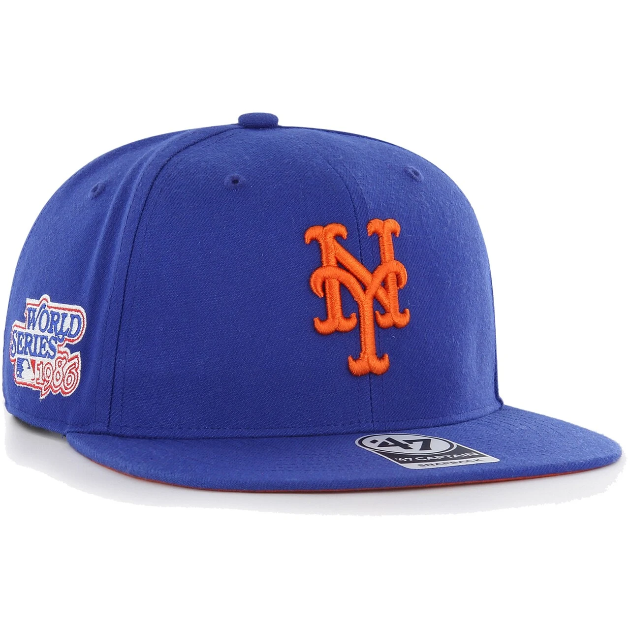Men's New York Mets '47 Royal 1986 World Series Sure Shot Captain Snapback Hat 3 Men's New York Mets '47 Royal 1986 World Series Sure Shot Captain Snapback Hat